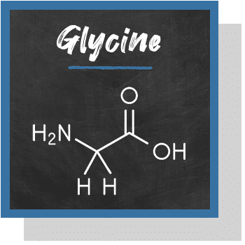 Schéma moléculaire de la glycine
